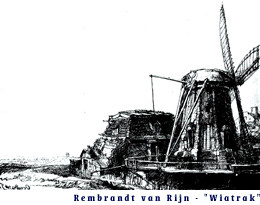 rycina - Rembrandt van Rijn - "Wiatrak"