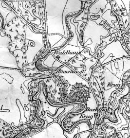 Okolice Midzyboru na mapie z 1880 r.
